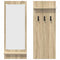 vidaXL Wall-Mounted Coat Rack with Shelf Wall-mounted with Storage with Mirror Sonoma oak Engineered wood
