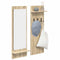 vidaXL Wall-Mounted Coat Rack with Shelf Wall-mounted with Storage with Mirror Sonoma oak Engineered wood