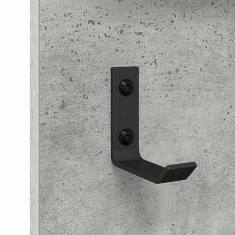 vidaXL Wall-Mounted Coat Rack with Shelf Concrete grey Engineered wood