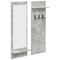 vidaXL Wall-Mounted Coat Rack with Shelf Concrete grey Engineered wood