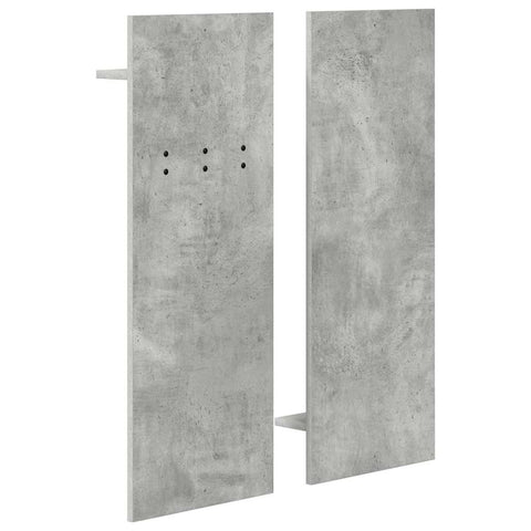 vidaXL Wall-Mounted Coat Rack with Shelf Concrete grey Engineered wood