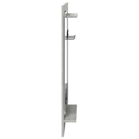 vidaXL Wall-Mounted Coat Rack with Shelf Concrete grey Engineered wood