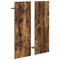 vidaXL Wall-Mounted Coat Rack with Shelf Wall-mounted with Storage with Mirror Smoked oak Engineered wood