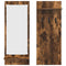 vidaXL Wall-Mounted Coat Rack with Shelf Wall-mounted with Storage with Mirror Smoked oak Engineered wood
