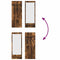 vidaXL Wall-Mounted Coat Rack with Shelf Wall-mounted with Storage with Mirror Smoked oak Engineered wood