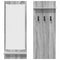 vidaXL Wall-Mounted Coat Rack with Shelf Wall-mounted with Storage with Mirror Grey sonoma Engineered wood