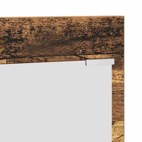 vidaXL Wall-Mounted Coat Rack with Shelf Wall-mounted with Storage with Mirror Old wood Engineered wood
