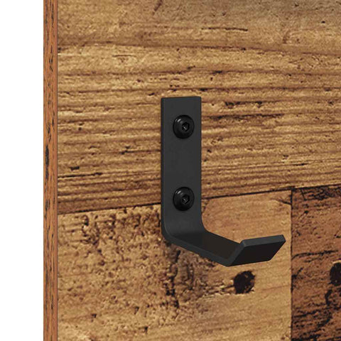 vidaXL Wall-Mounted Coat Rack with Shelf Wall-mounted with Storage with Mirror Old wood Engineered wood