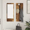 vidaXL Wall-Mounted Coat Rack with Shelf Wall-mounted with Storage with Mirror Old wood Engineered wood