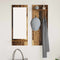 vidaXL Wall-Mounted Coat Rack with Shelf Wall-mounted with Storage with Mirror Old wood Engineered wood