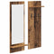 vidaXL Wall-Mounted Coat Rack with Shelf Wall-mounted with Storage with Mirror Old wood Engineered wood
