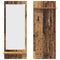 vidaXL Wall-Mounted Coat Rack with Shelf Wall-mounted with Storage with Mirror Old wood Engineered wood