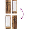 vidaXL Wall-Mounted Coat Rack with Shelf Wall-mounted with Storage with Mirror Old wood Engineered wood