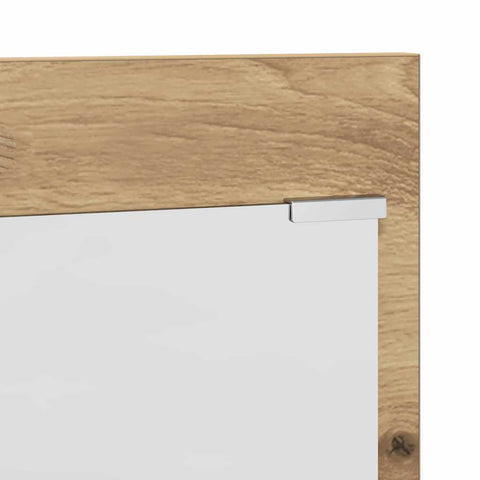 vidaXL Wall-Mounted Coat Rack with Shelf Wall-mounted with Storage with Mirror Artisan oak Engineered wood