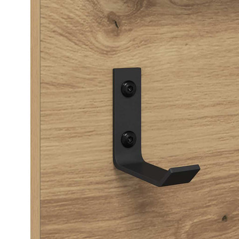vidaXL Wall-Mounted Coat Rack with Shelf Wall-mounted with Storage with Mirror Artisan oak Engineered wood