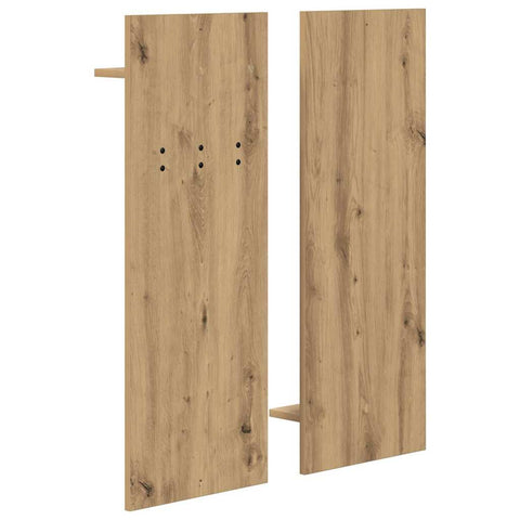 vidaXL Wall-Mounted Coat Rack with Shelf Wall-mounted with Storage with Mirror Artisan oak Engineered wood