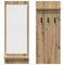 vidaXL Wall-Mounted Coat Rack with Shelf Wall-mounted with Storage with Mirror Artisan oak Engineered wood
