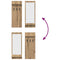 vidaXL Wall-Mounted Coat Rack with Shelf Wall-mounted with Storage with Mirror Artisan oak Engineered wood