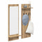 vidaXL Wall-Mounted Coat Rack with Shelf Wall-mounted with Storage with Mirror Artisan oak Engineered wood