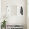 vidaXL Wall-Mounted Coat Rack Wall-mounted with Storage with Mirror White Engineered wood