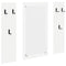 vidaXL Wall-Mounted Coat Rack Wall-mounted with Storage with Mirror White Engineered wood