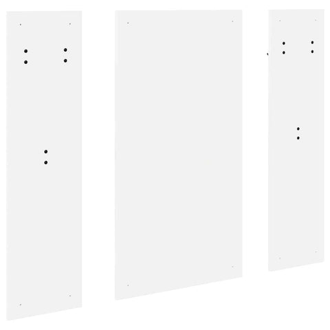 vidaXL Wall-Mounted Coat Rack Wall-mounted with Storage with Mirror White Engineered wood