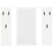 vidaXL Wall-Mounted Coat Rack Wall-mounted with Storage with Mirror White Engineered wood