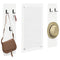 vidaXL Wall-Mounted Coat Rack Wall-mounted with Storage with Mirror White Engineered wood
