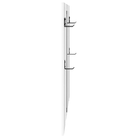 vidaXL Wall-Mounted Coat Rack Wall-mounted with Storage with Mirror White Engineered wood
