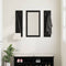 vidaXL Wall-Mounted Coat Rack Wall-mounted with Storage with Mirror Black oak Engineered wood