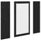 vidaXL Wall-Mounted Coat Rack Wall-mounted with Storage with Mirror Black oak Engineered wood