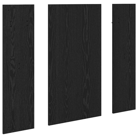 vidaXL Wall-Mounted Coat Rack Wall-mounted with Storage with Mirror Black oak Engineered wood