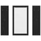 vidaXL Wall-Mounted Coat Rack Wall-mounted with Storage with Mirror Black oak Engineered wood