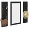 vidaXL Wall-Mounted Coat Rack Wall-mounted with Storage with Mirror Black oak Engineered wood