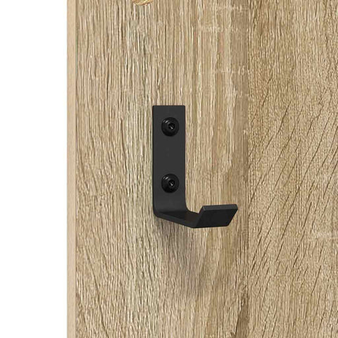 vidaXL Wall-Mounted Coat Rack Wall-mounted with Storage with Mirror Sonoma oak Engineered wood