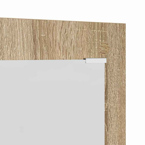 vidaXL Wall-Mounted Coat Rack Wall-mounted with Storage with Mirror Sonoma oak Engineered wood