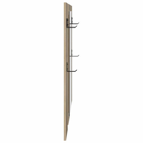 vidaXL Wall-Mounted Coat Rack Wall-mounted with Storage with Mirror Sonoma oak Engineered wood