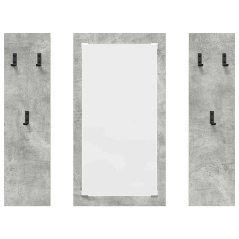 vidaXL Wall-Mounted Coat Rack Concrete grey Engineered wood