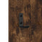 vidaXL Wall-Mounted Coat Rack Wall-mounted with Storage with Mirror Smoked oak Engineered wood