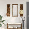 vidaXL Wall-Mounted Coat Rack Wall-mounted with Storage with Mirror Smoked oak Engineered wood