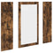 vidaXL Wall-Mounted Coat Rack Wall-mounted with Storage with Mirror Smoked oak Engineered wood