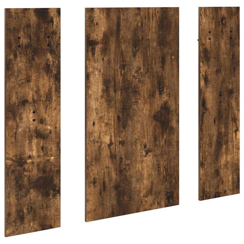 vidaXL Wall-Mounted Coat Rack Wall-mounted with Storage with Mirror Smoked oak Engineered wood