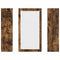 vidaXL Wall-Mounted Coat Rack Wall-mounted with Storage with Mirror Smoked oak Engineered wood