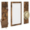 vidaXL Wall-Mounted Coat Rack Wall-mounted with Storage with Mirror Smoked oak Engineered wood