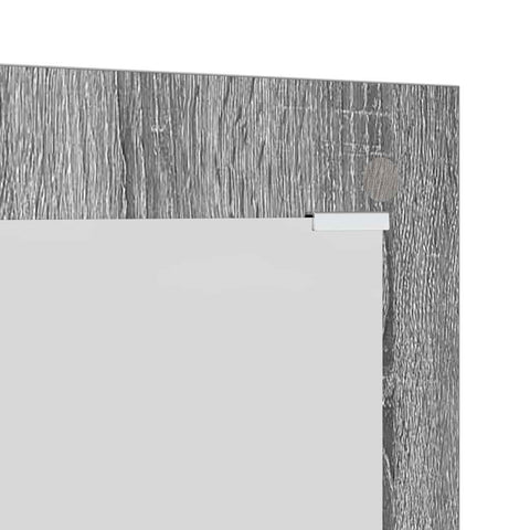 vidaXL Wall-Mounted Coat Rack Wall-mounted with Storage with Mirror Grey sonoma Engineered wood