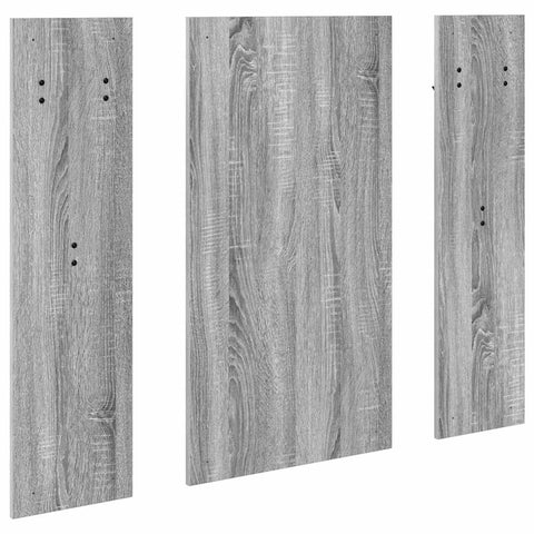 vidaXL Wall-Mounted Coat Rack Wall-mounted with Storage with Mirror Grey sonoma Engineered wood