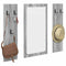 vidaXL Wall-Mounted Coat Rack Wall-mounted with Storage with Mirror Grey sonoma Engineered wood