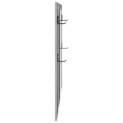 vidaXL Wall-Mounted Coat Rack Wall-mounted with Storage with Mirror Grey sonoma Engineered wood