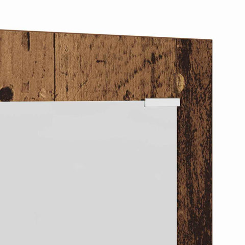vidaXL Wall-Mounted Coat Rack Wall-mounted with Storage with Mirror Old wood Engineered wood