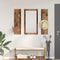 vidaXL Wall-Mounted Coat Rack Wall-mounted with Storage with Mirror Old wood Engineered wood